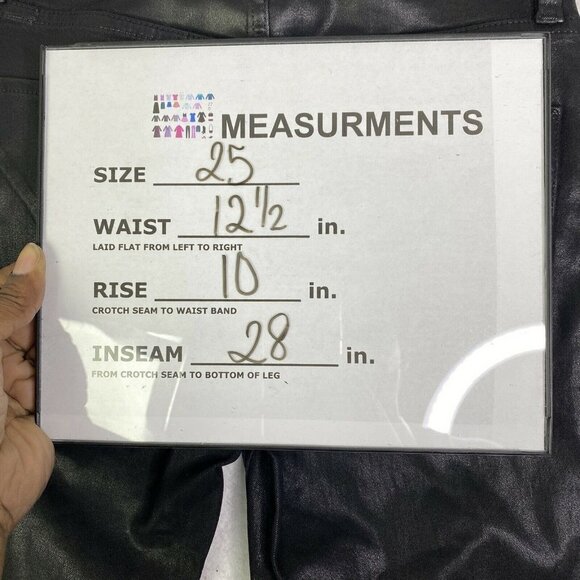 Hudson Los Angeles‎ Womens Black Coated Zipper Pock - Picture 10 of 10